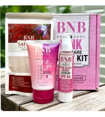 BNB Pink Glow Kit Tone up Facial wash+Saffron Face mask+Pink Glow SPF60 Kit